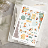 Autumn Days | Weekly Planner Sticker Kit | Gold Foil