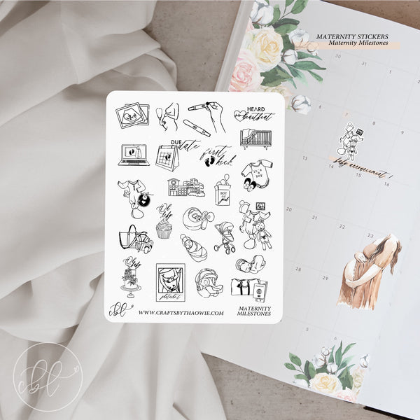 Maternity Milestones | Planner Stickers
